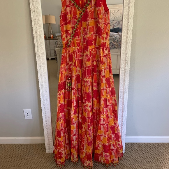 Beautiful long dress silk cotton Kota fabric - Picture 2 of 11